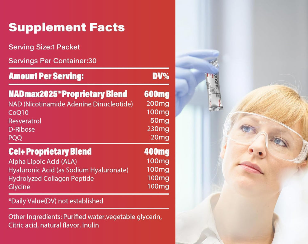 Zooone NAD+ 1000mg ENERGY, FOCUS & LONGEVITY